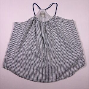 Converse One Star Striped Halter Top Cotton Minimalist Coastal Light Academia XS